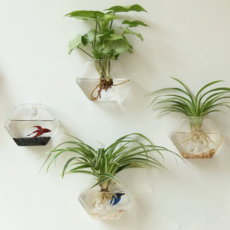 Стекло ваза для цветов украшение дома Hexago decoratives аудио рекордер сосудисто