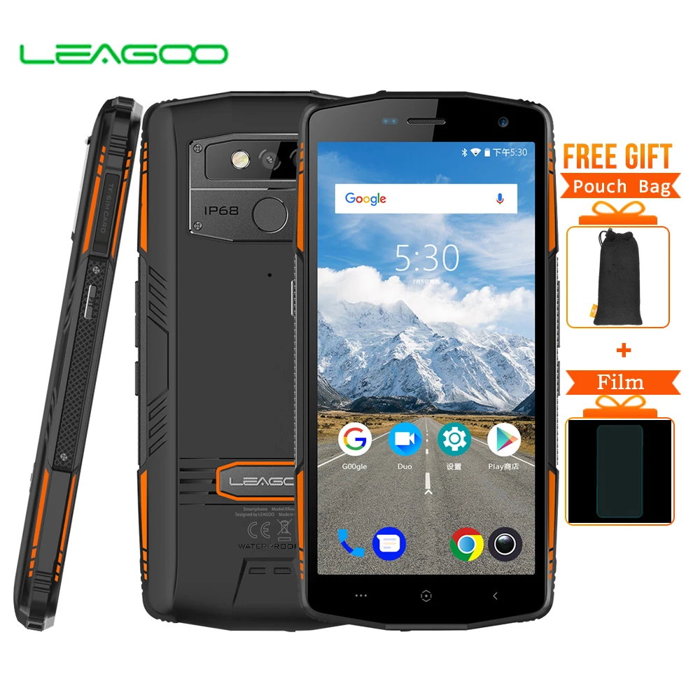 LEAGOO XRover 6 GB 128 смартфон Android 8 1 IP68 NFC Face Unlock 5 72 &quotOcta Core 13MP двойной камеры SIM Quick Charge