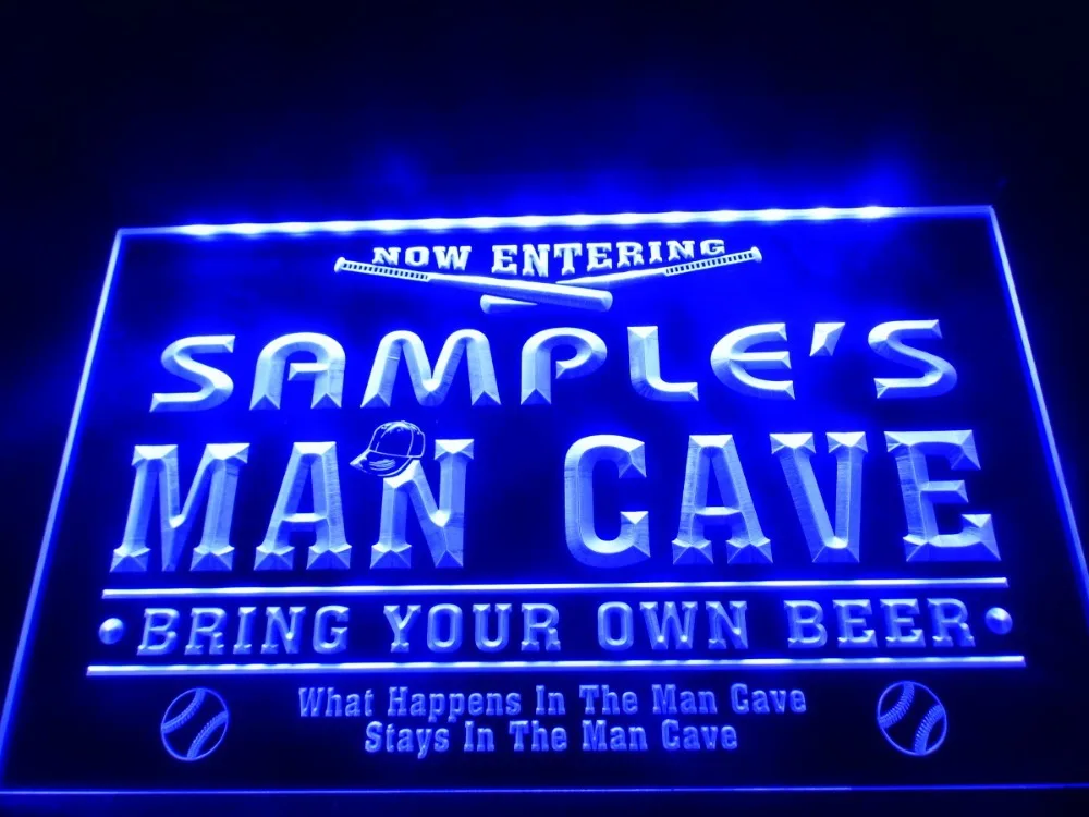 

DZ032- Name Personalized Custom Man Cave Baseball Bar Beer LED Neon Light Sign