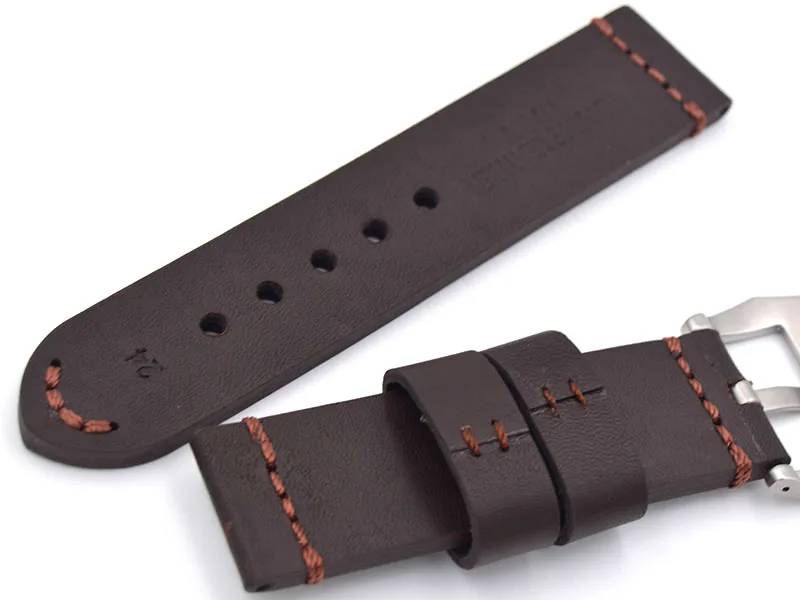 Классический мужской ремешок 22 мм/24 мм/26 мм для Panerai новый коричневый/черный ретро