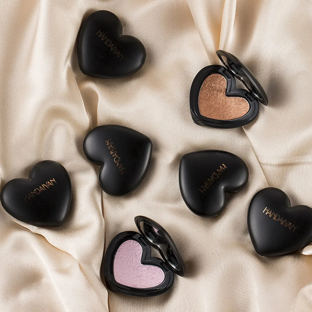 Золотой хайлайтер палитра пудра бронзер в форме сердца мерцающий Осветляющий