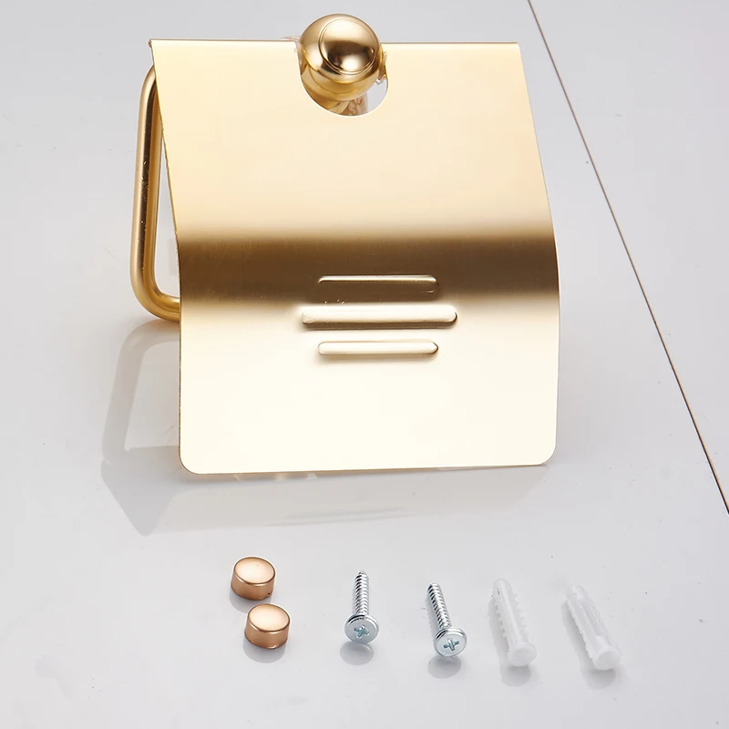 Бесплатная доставка Золотой держатель туалетной бумаги с керамикой рулона для