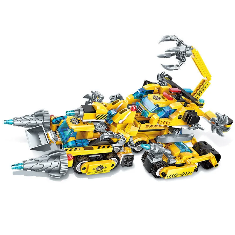 Новые 619 шт. 8 в 1 Городские инженерные Chariot Technic совместимые строительные блоки