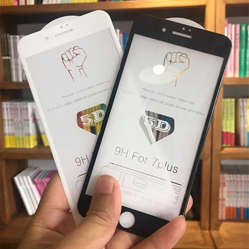 Защитная пленка 5D с закругленными краями для iphone 7 7Plus полноэкранная полным