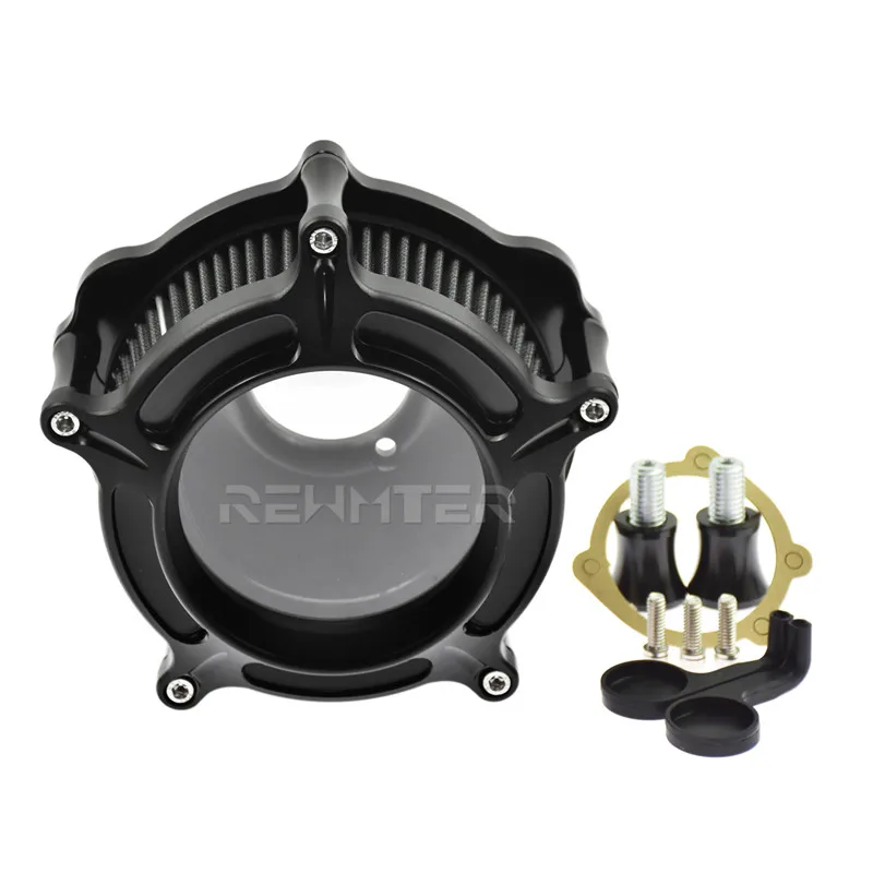 Motorcycle Black Red Air Cleaner Intake Filter Billet CNC Aluminum For Harley Sportster 883 1200 XL 1991-2018 2019 | Автомобили и