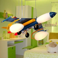 children light led 40w children room artistic stainless steel pendant lights with 5 lights airplane featured 110 240v