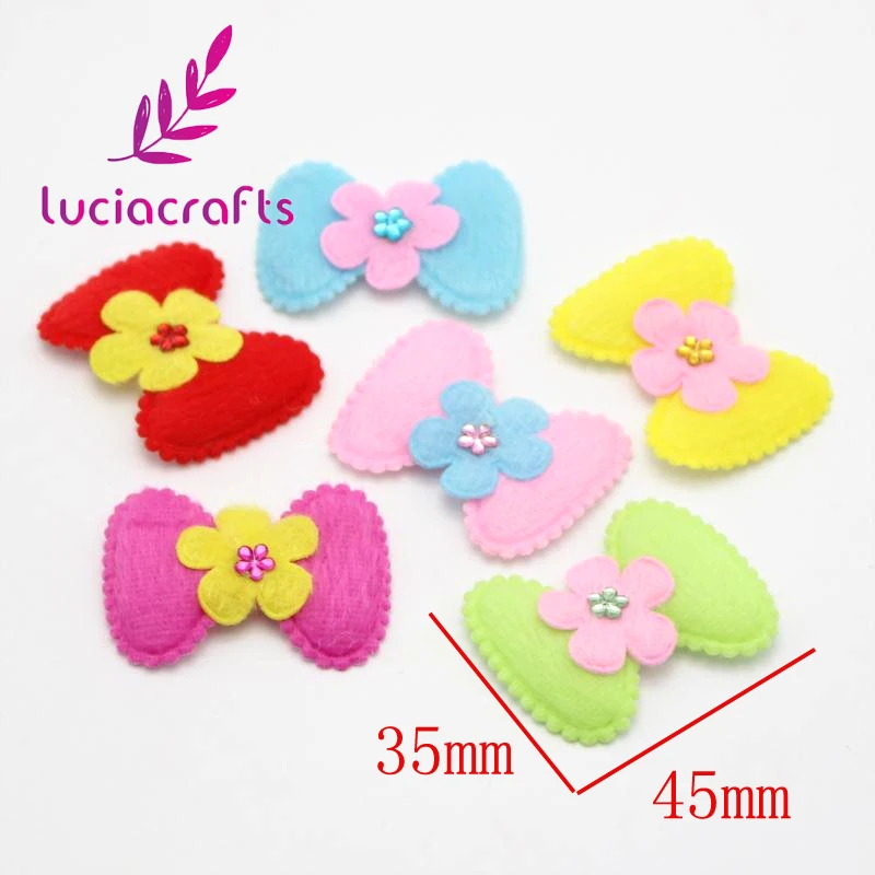 Lucia Crafts 24 шт./лот случайная Смешанная фетровая вставка Аппликация Скрапбукинг нетканые ткани DIY войлочные прокладки CB0201