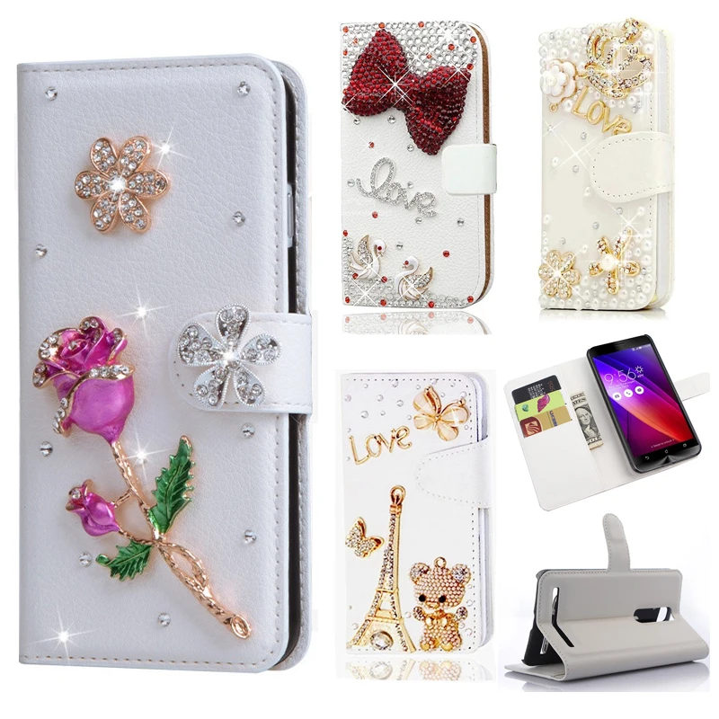 Для xiaomi Max 2/Mix 2 s/mi6/5X/A1 кожаный чехол диаманта Rhinestone бабочка кошелек для редми 5