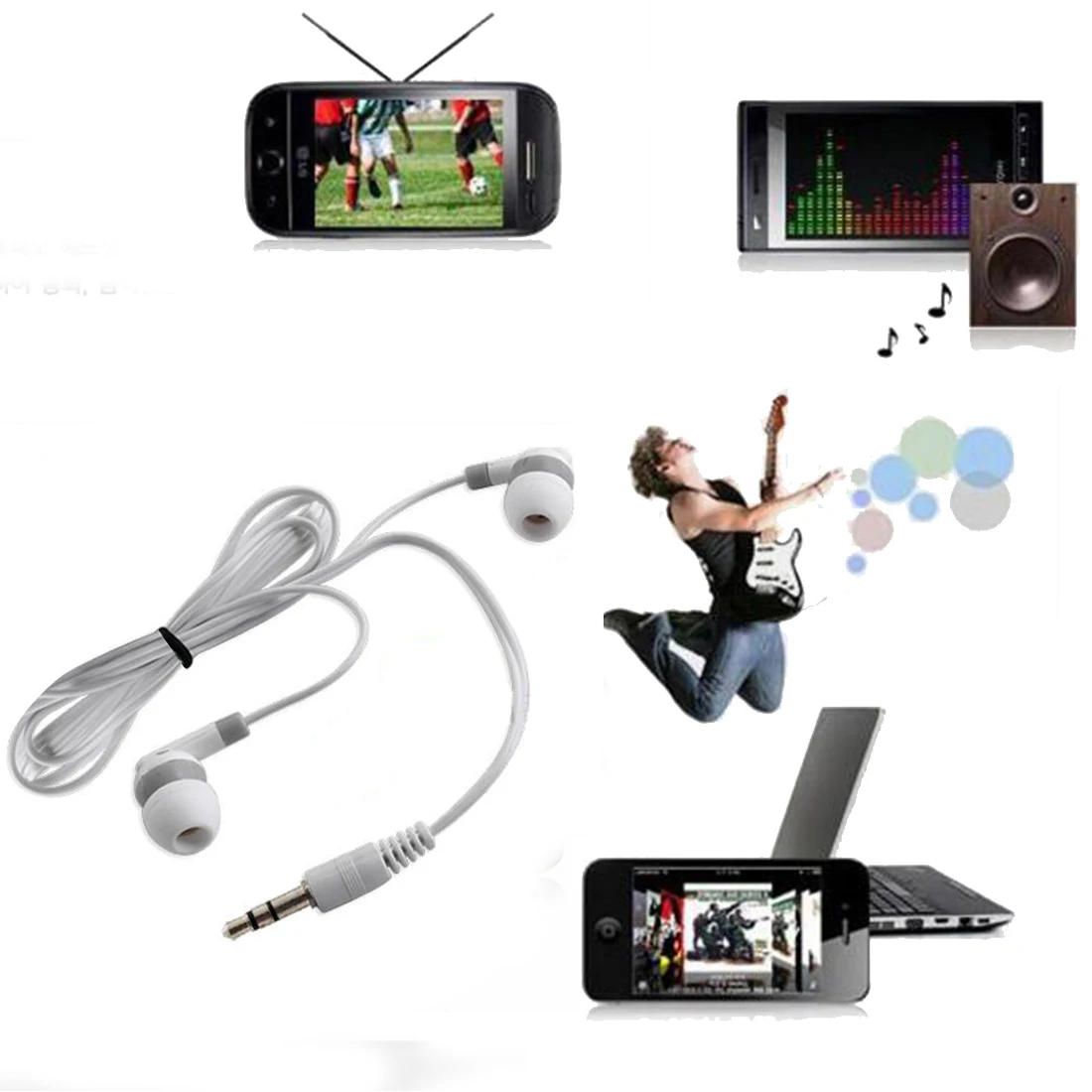 Мини наушники вкладыши для iPod iPhone /Samsung мобильный телефон Go pro MP3 разные цвета 3 5