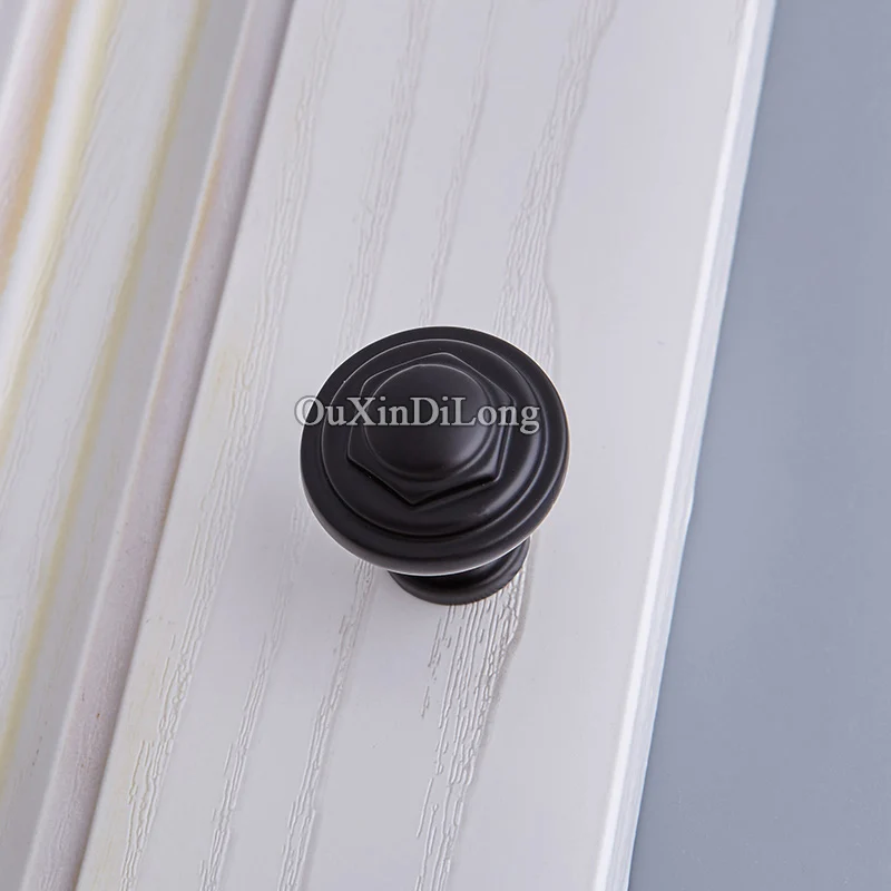 Классический черный 10 шт Европейский Шкаф Тянет Ручки ручки для комода или шкафа