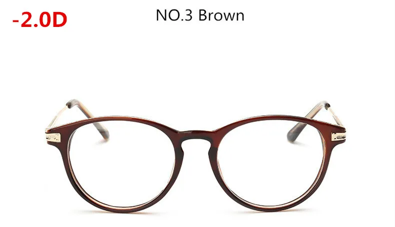 Myopia 200 Коричневые классические очки для близорукости близорукие очки готовые очки для близорукости-0,5-1,0,-1,5,-2,0,-2,5,-3,0,-3,5,-4,0,-5,0,-5,5,-6,0 - Цвет оправы: Myopia 200