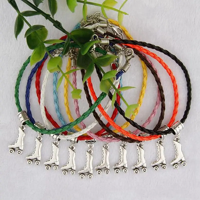 Горячее предложение 10 шт./пакет древнее серебро скейт скейтборд шарм кулон 20 + 5 см