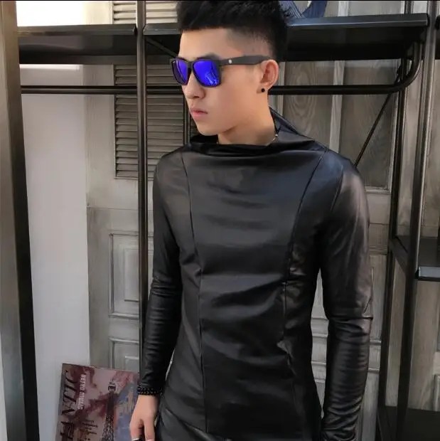 S ~ 5XL! Новая мужская модная бархатная Утепленная зимняя футболка с длинным