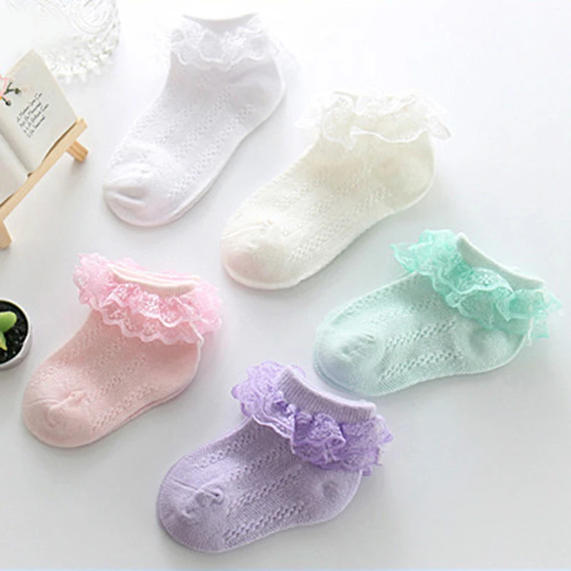 Милые кружевные носки принцессы для девочек хлопковые детские танцев одежда