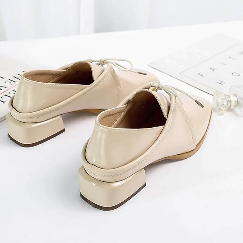 Женские глянцевые туфли-оксфорды PF257 черные абрикосовые Туфли-Броги из лаковой