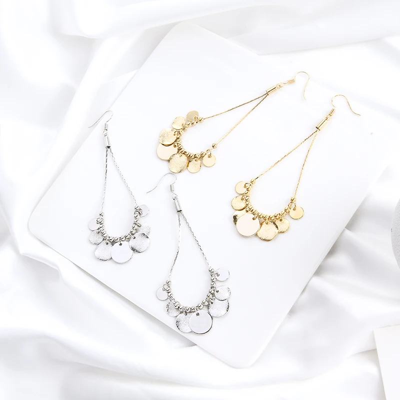 Fashion Geometric Drop Earrings Retro Light Film Pendant Oorbellen For Women Gift Rhinestone Vintage Pendientes | Украшения и