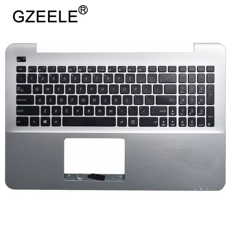 US клавиатура Упор для рук верхней чехол для ASUS K555 A555 X555 K555L A555L X555L W519L Y583L серебро - Цвет: SILVER