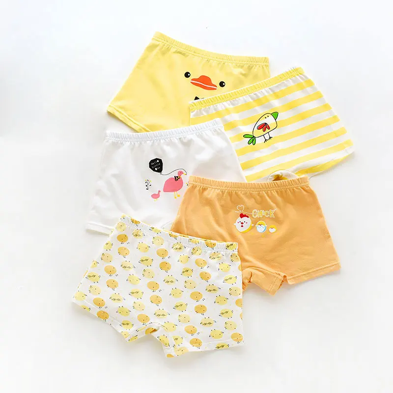 5 шт./партия новые милые хлопковые трусики для девочек нижнее белье с принтом