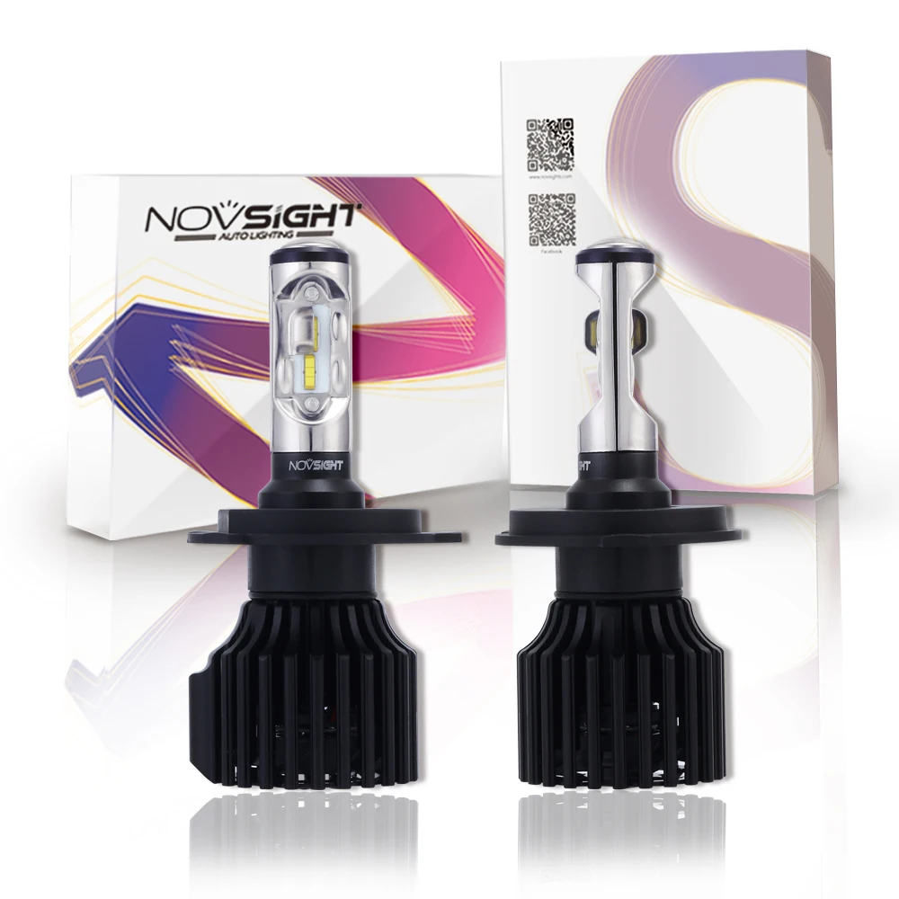 Novsight H4 9003 HB2 Hi/Lo луч 60 Вт 8400LM авто светодиодный фары 6000 К холодный белый туман свет