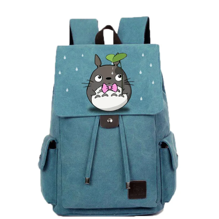 Аниме Tonari no Totoro, школьная сумка для косплея, сумка на плечо в духе колледжа, мужской и женский рюкзак, граффити, Холщовая Сумка