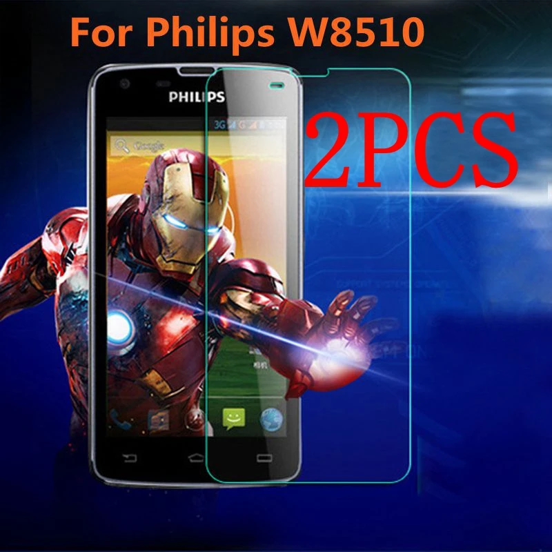 Оригинальное закаленное стекло для Philips Xenium W8510 2 шт. протектор экрана усиленная