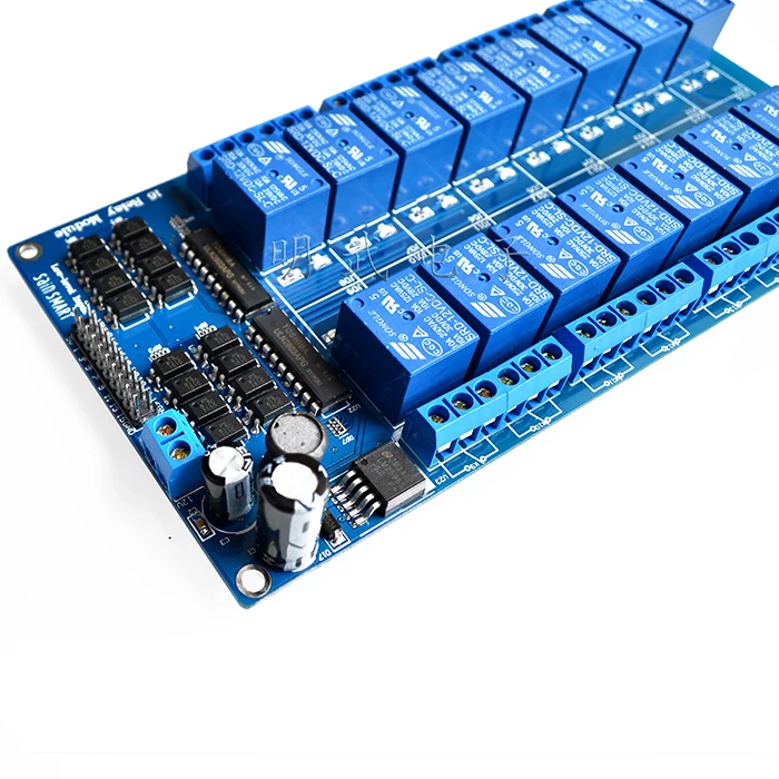 

Free shipping : 16 relay module 5V 12V control board with optocoupler protection with the LM2596 power