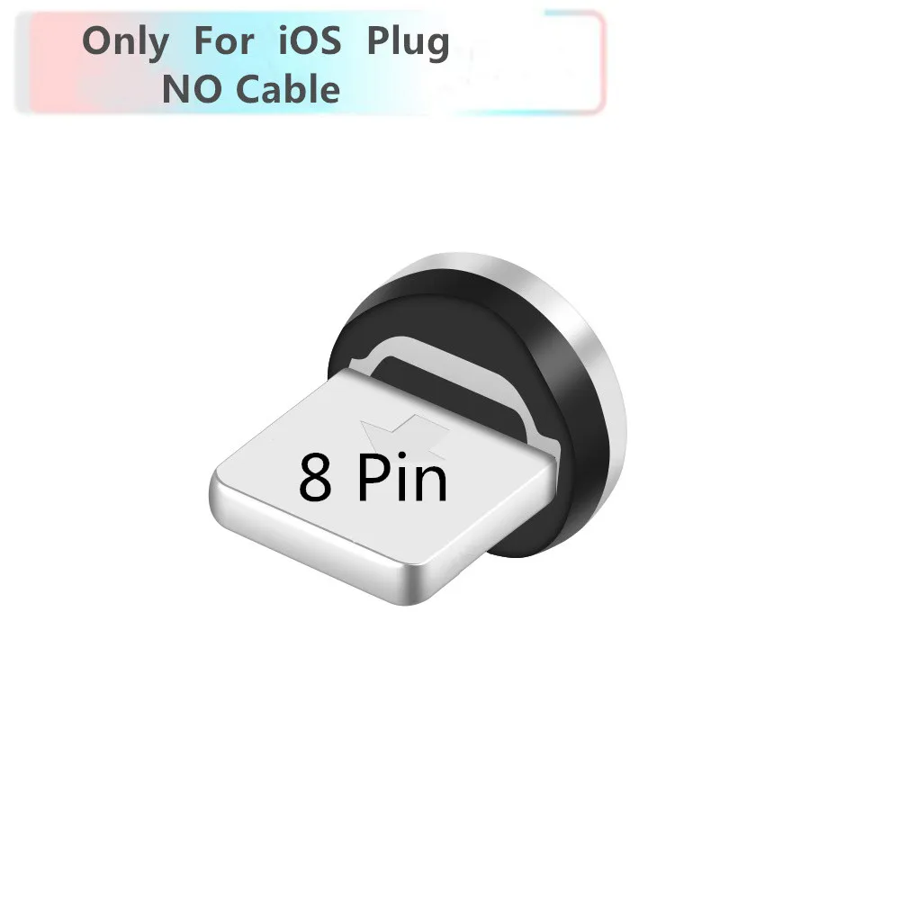 Only for iPhone Plug Тип C Магнитный зарядный кабель для передачи данных для samsung A50 huawei P30 Honor 8x микро USB кабель для Android телефона 8-контактный провод для IOS iphone X XS XR - Цвет: Only for iPhone Plug