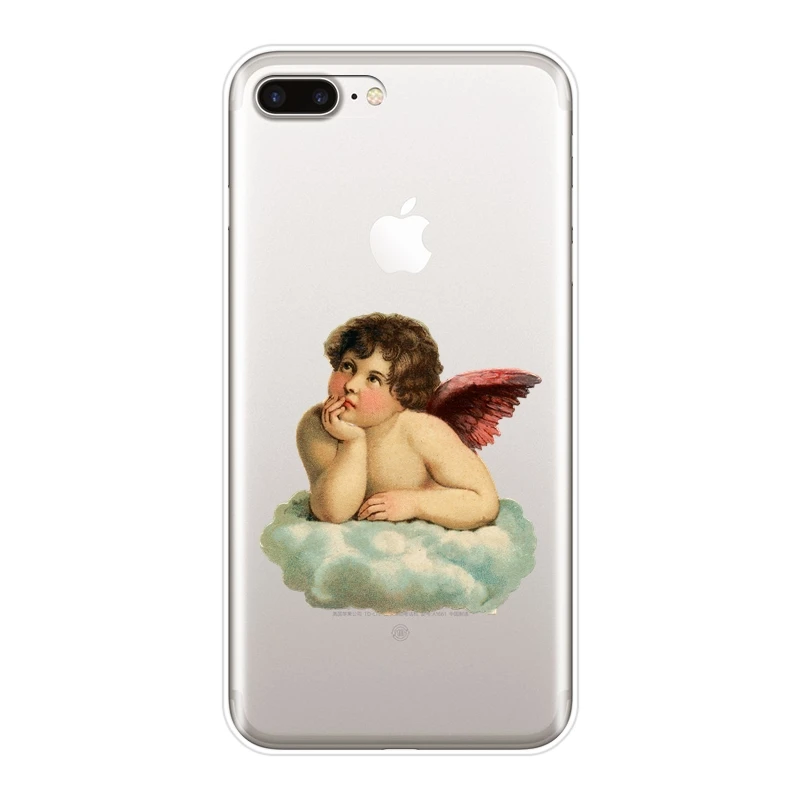 Мягкий силиконовый чехол для телефона Apple iPhone 6 S 6 S 7 8 X XR XS Max мальчик девочка Ангел детская задняя крышка для iPhone 6 S 6 S 7 8 Plus чехол