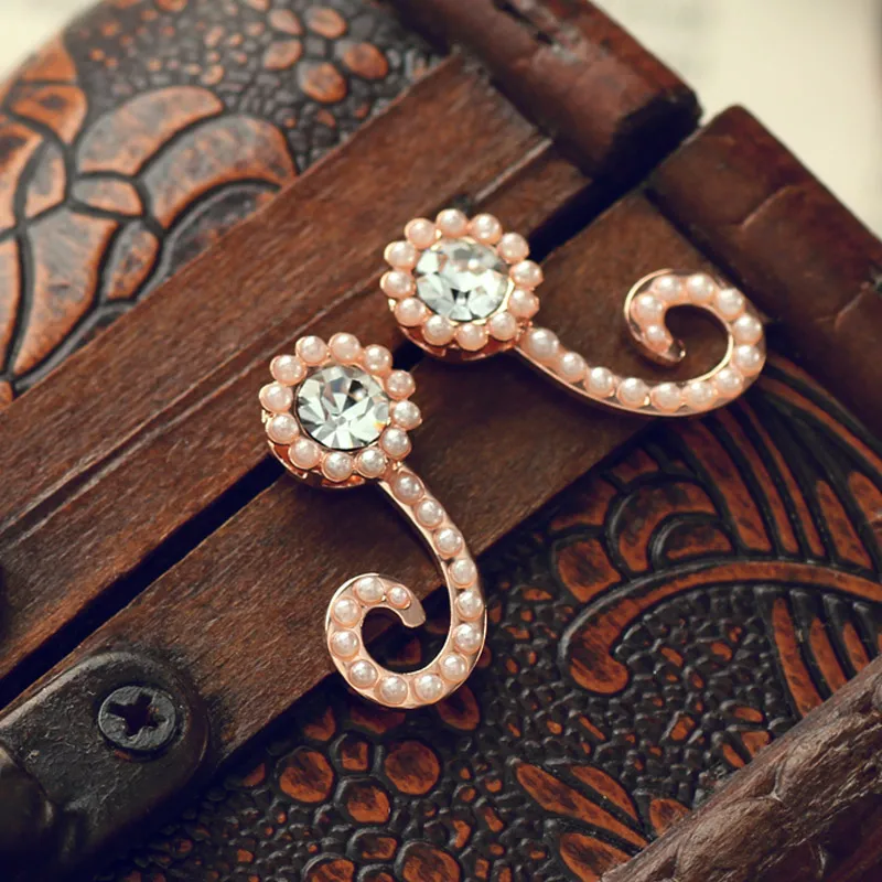 Длинные висячие серьги Neoglory австрийские стразы с искусственным жемчугом