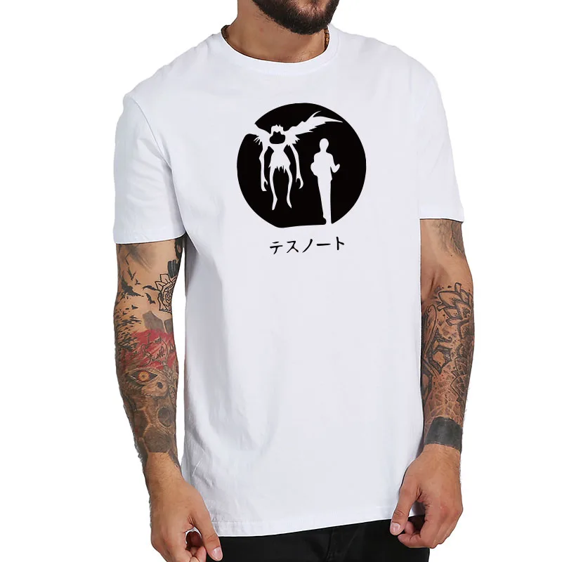 Футболка с аниме Death Note Популярные модные летние топы героями мультфильмов Homme