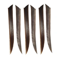 50pcs right wing 5shield turkey feather hunting print handcraft arrow feather fletching wood bamboo arrow shaft compound bow
