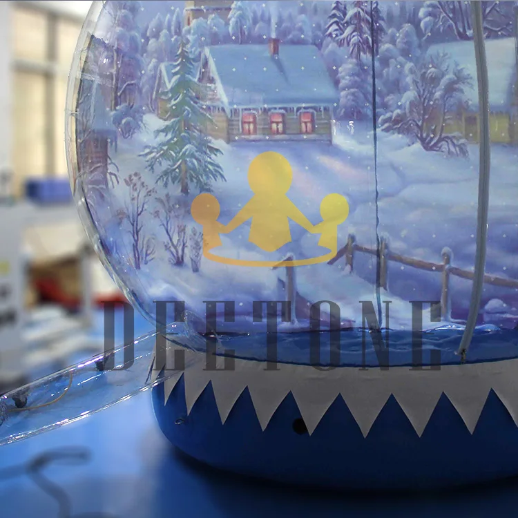 3 м синяя надувная фотобудка со снежным шаром надувной Рождественский Снежный