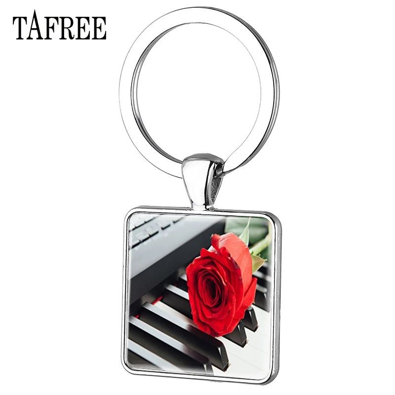 TAFREE новые модные квадратные брелки для ключей в форме пианино простой дизайн