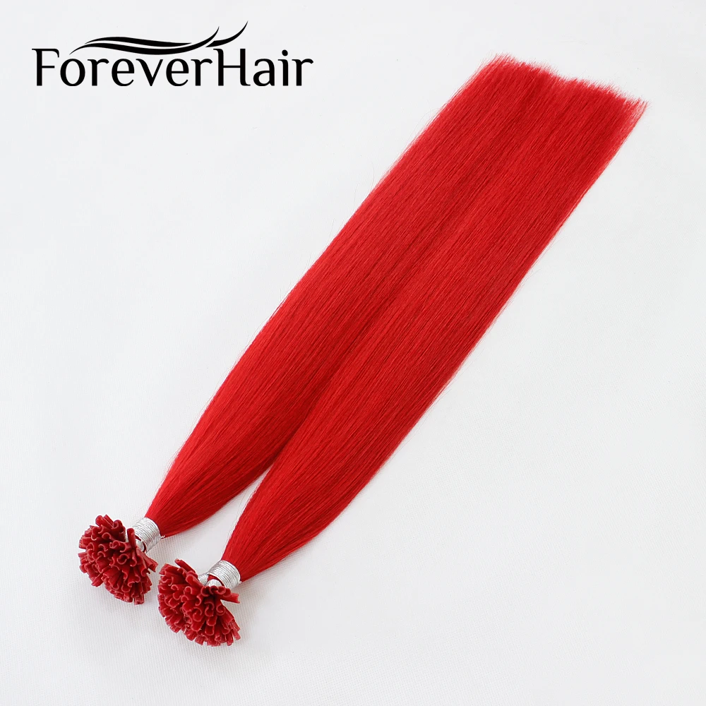 Волос навсегда 0,8 г/локон 1" 20" волосы Remy Nail волосы для наращивания с кератиновыми пластинами, красного цвета осветлённые волосы на кератиновых пластинах, капсулы Горячая Горячее наращивание волос, 50 шт в наборе
