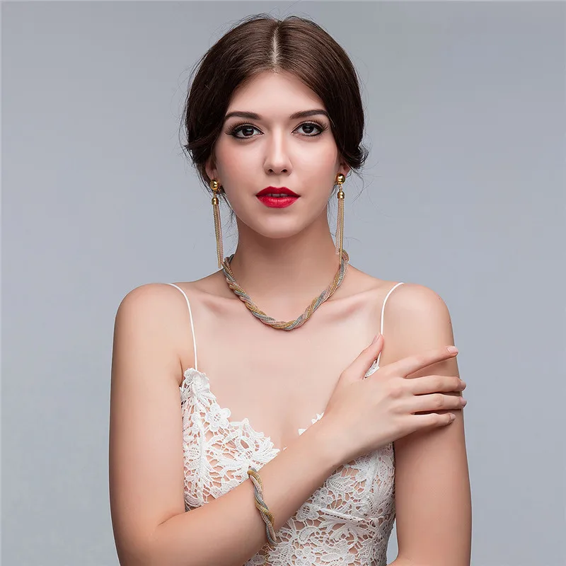 OUMEILY модные красочные Африканский бусины набор украшений для женщин Свадебные