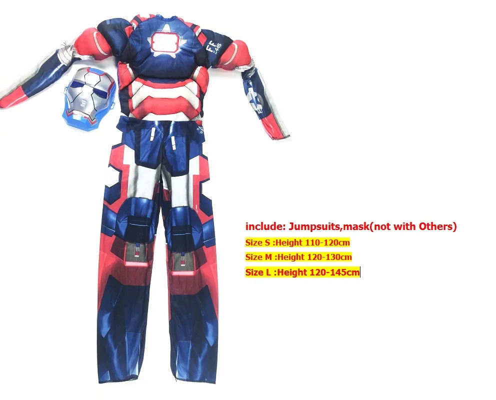 Костюм супергероя на Хэллоуин для мальчиков костюм Капитана Америки Железный