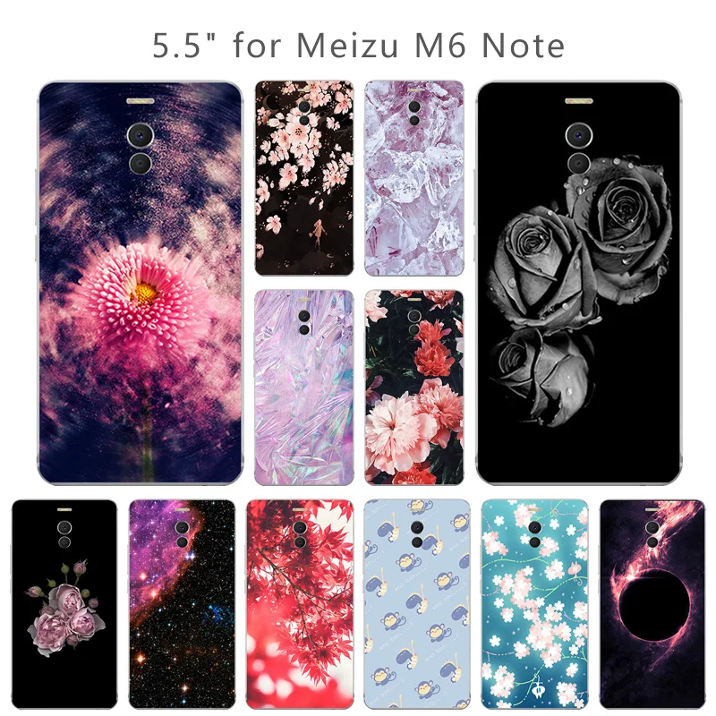 For Meizu M6 Note Phone Case Ice Pattern Silicone Shel Meilan Back Cover fundas for Note/Blue Charm Coque |
