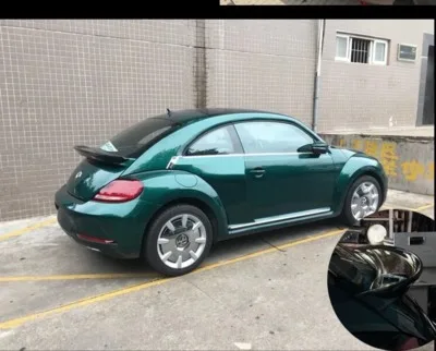 Для Volkswagen Beetle GSR/G20 2013 ABS пластик Неокрашенный праймер цвет задний спойлер багажник крыло губы крышка багажника - Цвет: Темно-зеленый