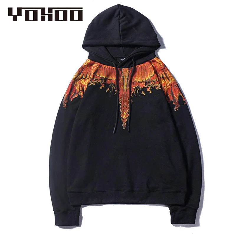 MARCELO BURLON Толстовка MB Wing Модная хлопковая зимняя толстовки для мужчин женщин 1:1