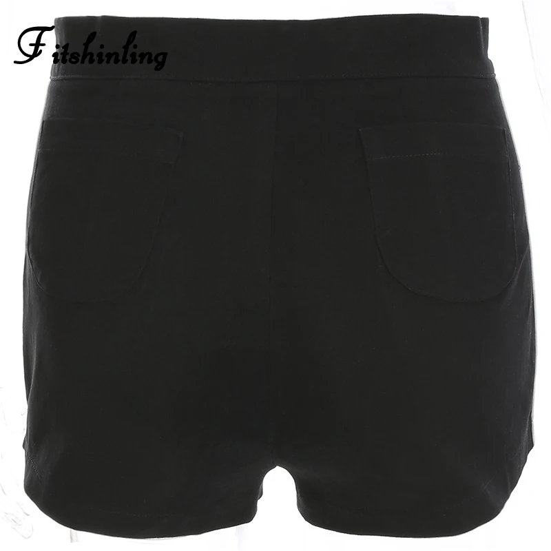 Fitshinling сбоку в полоску летние короткие feminino черный тонкий сексуальный пуш ап