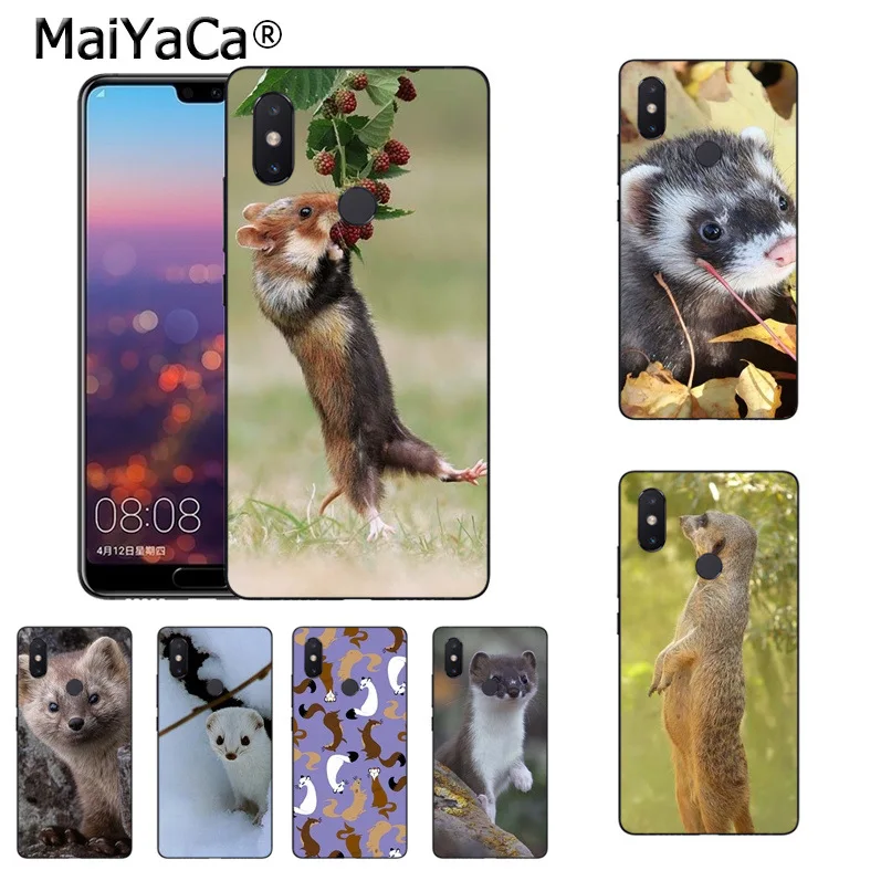 MaiYaCa weasel оригинальный черный ТПУ чехол для телефона xiaomi mi 8se 6 note2 note3 redmi 5 plus note 4