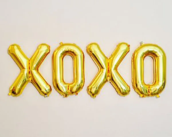 5 комплектов розовые золотые серебряные фольгированные шары XOXO возлюбленные