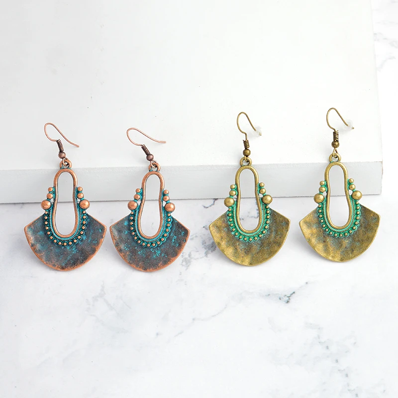 Винтажные бронзовые серьги подвески в виде люстры 3 цвета женские Этнические