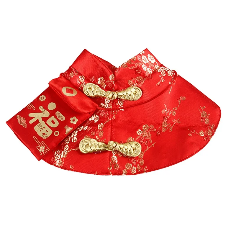 Зимняя одежда для кошек, костюмы Tang, китайский новогодний праздничный плащ, Теплый Котенок в китайском стиле с красным конвертом, одежда для домашних животных, собак