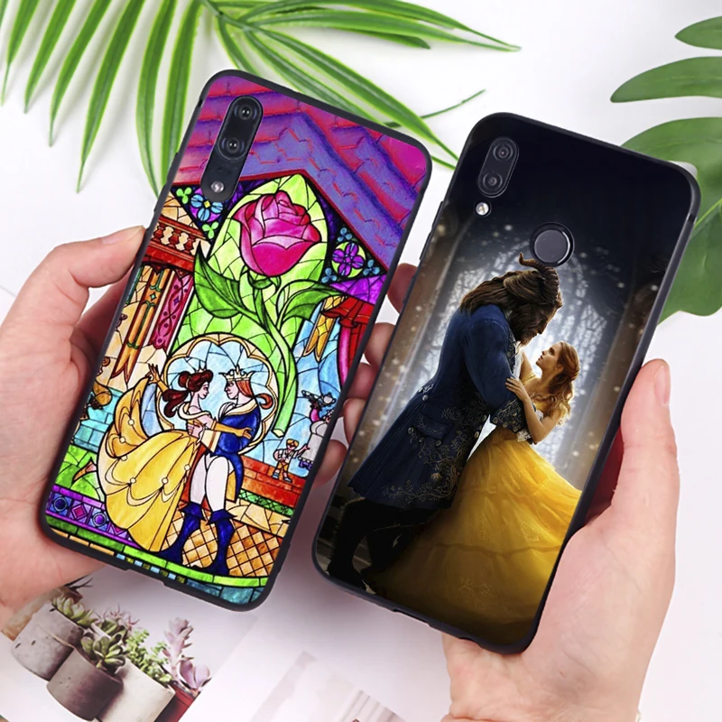 Мягкий чехол для телефона Beauty Beast Rose Huawei P10 plus 20 pro P20 mate Lite экологически чистый