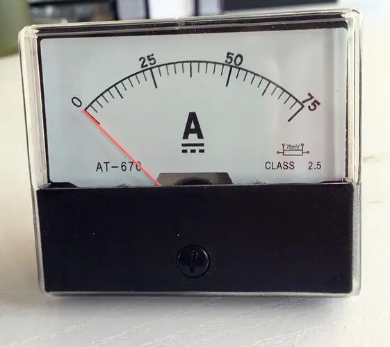 

DH-670 AT-670 DC 0-75A Analog Amp Panel ammeter pointer type current meter panel