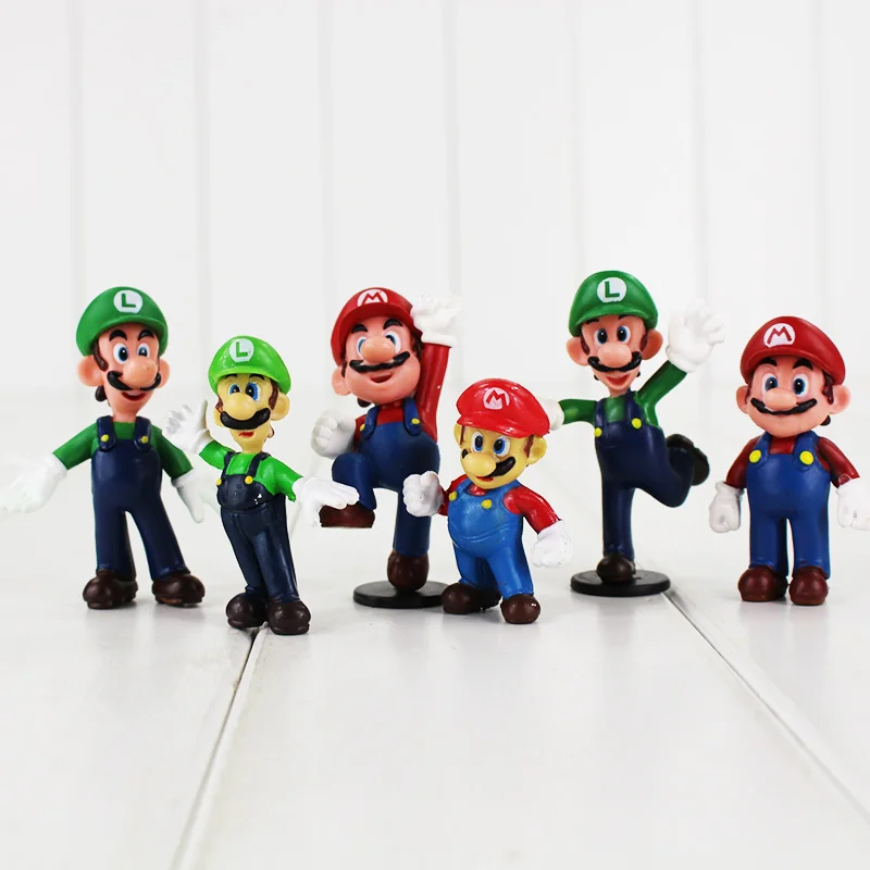 Аниме фигурки героев мультфильмов игрушки обезьяна гриб черепаха бомба мини