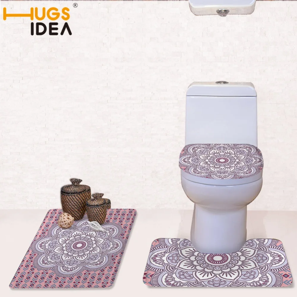 HUGSIDEA 3 шт./компл. бохо гипюр коврик для ванной комнаты Противоскользящий набор