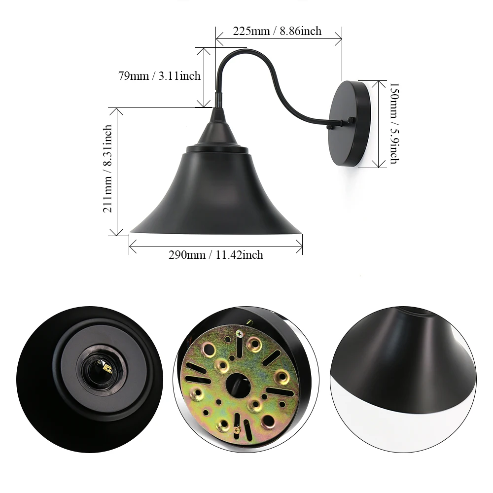 Oreab деревенский Железный Винтажный стиль ретро настенные светильники