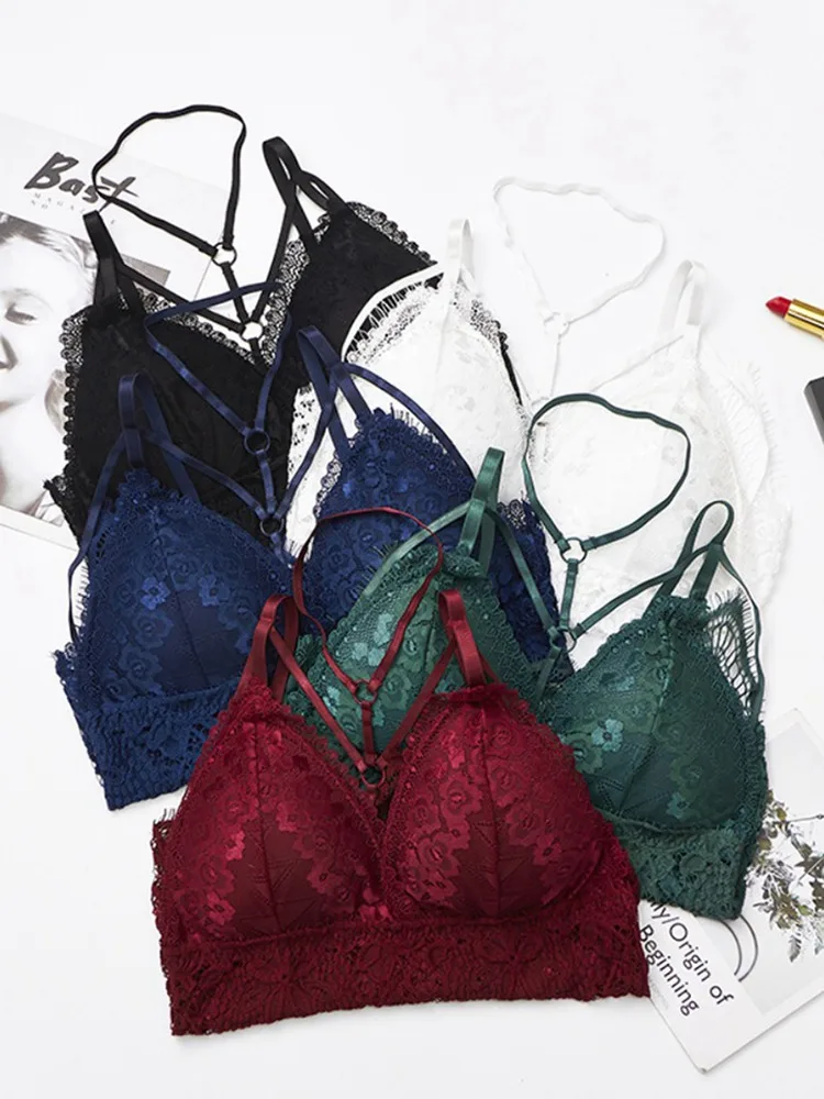 Летний сексуальный женский прозрачный кружевной лифчик обмотанный грудью